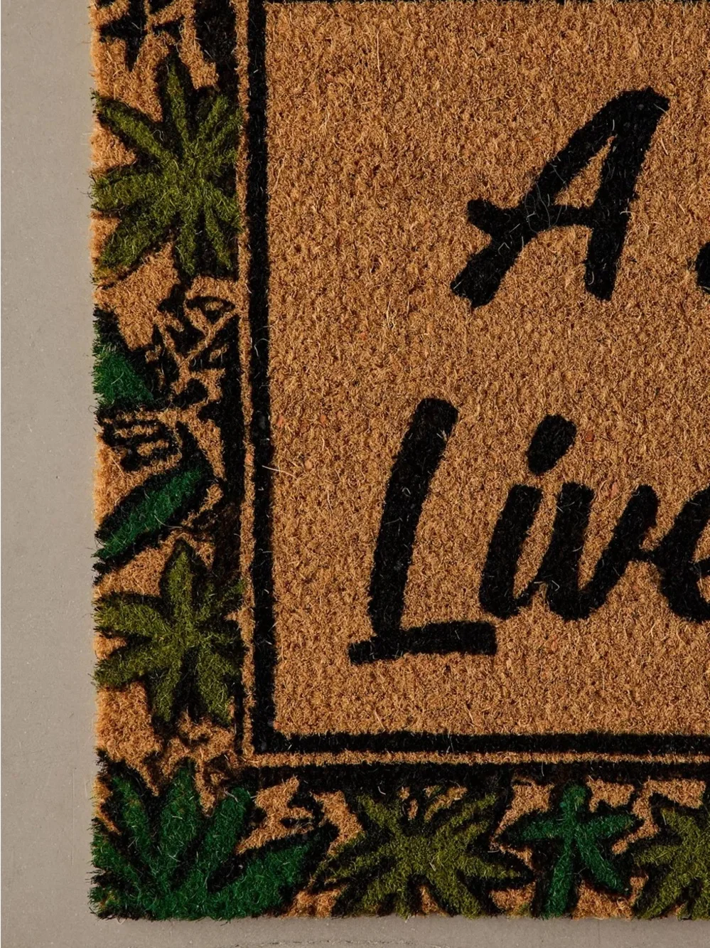 NWT Urban Outfitters Happy Leaf Coir Doormat